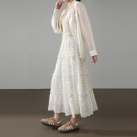 【波尔卡圆点】春季日系舒弹藏肉松紧腰复古波点A字中长女半身裙