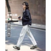 【三防黑科技】春秋城市运动立领撞色字母绣花夹克压线抽绳女外套