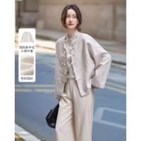 【不食人间烟火】春秋国风新中式清冷对襟纽扣宽松舒适藏肉女外套