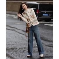 【植物系穿搭】冬国风新中式兔兔毛条撞色翻边无袖棉衣马甲女短款