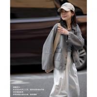 【牛仔乌托邦】春季高街时髦翻领廓形感藏肉舒适好搭女式牛仔外套