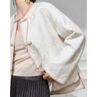 【东方古典风韵】冬季国风新中式对襟盘扣流苏印花短款女式外套