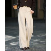 【纯棉拉毛暖境】重工字母刺绣25冬直筒宽松藏肉牛仔裤女高级感