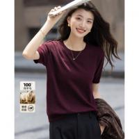 【奢感100绵羊毛】秋季气质圆领线衫肌理感坑条藏肉针织衫上衣