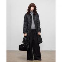 【暗夜星河】冬季高保暖90鸭绒撞色拼接翻领直筒风衣式女羽绒服