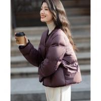 【15D零压感】冬季90鸭绒PU磁吸扣三层工艺直筒女式羽绒服