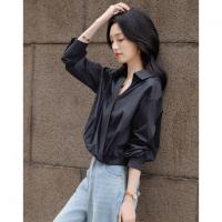 【叠搭不费力】春季气质翻领云朵棉衬衫松紧下摆遮肉衬衣女装上衣