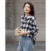 【知识分子】春秋呼吸感复古格纹衬衫舒适好搭遮肉衬衣女装