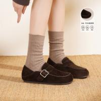 【游牧通勤】25秋冬百搭日常编织软底鞋保暖勃肯鞋毛毛鞋