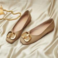 新款优雅金属扣件舒软浅口女单鞋气质女鞋