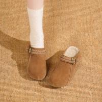 【游牧通勤】25秋冬百搭日常民族风刺绣软底鞋厚底勃肯毛毛拖