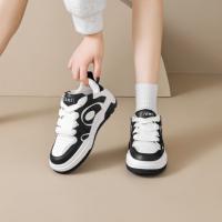 2024秋季新款简约潮流撞色小宇宙百搭系带板鞋女休闲鞋