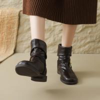 【都市通勤】25冬翻折可拆卸圆环两穿极简百搭舒适工作靴堆堆靴