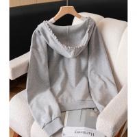 唐狮2026秋季新款卫衣女灰色木耳领高级感连帽甜美宽松减龄上衣