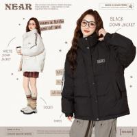 唐狮2026冬季短款羽绒服女士撞色加厚保暖防寒运动风羽绒外套黑色