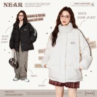 唐狮2026冬季短款羽绒服女士撞色加厚保暖防寒运动风羽绒外套黑色