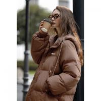 唐狮2026秋冬季女连帽长款羽绒服加厚保暖棕咖羽绒外套超好看时尚