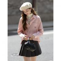 唐狮2026秋季长袖衬衫蝴蝶结元素松弛感女甜美小标设计长袖衬衫