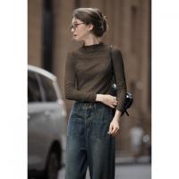 唐狮2026打底衫女秋冬可外穿半高领净色肌理针织打底衫高级感内搭