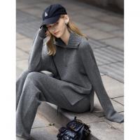 （注意，拍下只有裤子）唐狮2026秋冬新款女针织长裤休闲