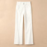 唐狮2026秋季女牛仔长裤净色休闲裤九分裤百搭微喇裤女裤潮流显瘦