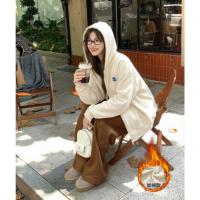 唐狮2026秋冬款外套时尚百搭不挑人软糯简约加绒款女式连帽外套