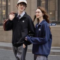 唐狮2026新款秋季卫衣情侣款半开襟卫衣外穿设计感时尚立领外套