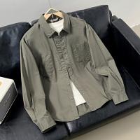 唐狮2026新款春秋季长袖衬衫男士翻领字母刺绣高级感痞帅黑色上衣