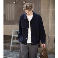 唐狮2026秋冬季外套男士翻领灯芯绒夹克厚款短外套休闲时尚男装