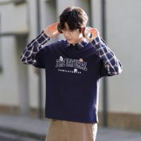 唐狮男款长袖polo2026春秋新款假两件字母印花设计感独特翻领上衣