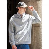 唐狮2026春秋季新款半开襟连帽卫衣男字母刺绣简约设计时尚百搭潮