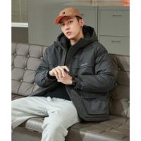 唐狮2026冬季男连帽前胸小标短款工装棉衣百搭简约日常高级感