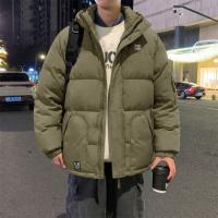 唐狮2026冬加厚短款羽绒服男连帽保暖黑色百搭时尚羽绒外套面包服