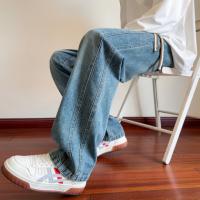 唐狮2026秋季新款男牛仔长裤宽松侧边设计感百搭休闲帅气韩系穿搭