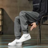 唐狮2026秋季男款休闲长裤深灰色裤子男士束脚裤潮流百搭休闲宽松