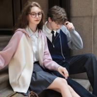 唐狮2026秋冬季情侣款毛衣插肩袖设计连帽针织开衫潮流毛线衫时尚