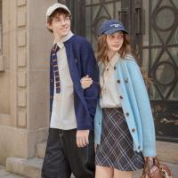 唐狮2026秋冬季毛衣情侣款贴补卡通小狗休闲百搭时尚开衫毛线衫