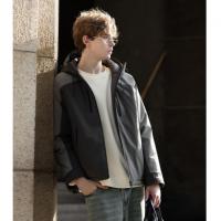 唐狮2026秋冬季短款棉衣男连帽拼接超酷冲锋少年上衣夹克宽松休闲