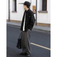 唐狮2026秋冬季男士衬衫长袖男士时尚百搭格纹衬衫慵懒风高级感