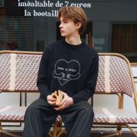 唐狮2026秋冬男圆领前胸大图案毛线衫高级设计感百搭休闲男毛衣