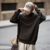 唐狮2026秋冬季新款毛衣男高领净色肌理毛线衫打底毛衣时尚简约风