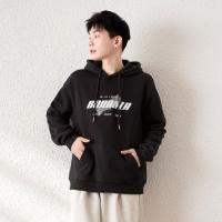 唐狮2025春季新款男卫衣前胸字母设计连帽套头衫青少年外套潮