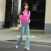 【吸睛火龙果】秋空气层领部镂空设计简约宽松长袖卫衣