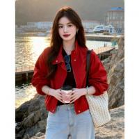 【夹棉可选】冬加厚棉夹克立领猪鼻扣抽绳运动休闲舒适女式外套