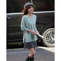 【静奢全绵羊毛】秋季气质通勤U领线衫轻薄舒弹遮肉针织衫女上衣