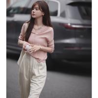 【连帽针织衫】秋季条纹肌理连帽休闲套头长袖线衫女