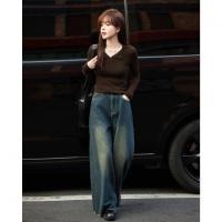 【腔调范儿骨感十足】秋季v领修身显白长袖针织衫