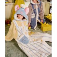 Gukoo/果壳情侣睡袍冬季珊瑚绒保暖新款料理鼠王联名家居服睡袍D