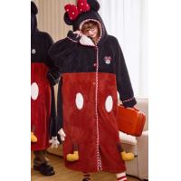 Gukoo/果壳情侣睡袍冬迪士尼联名新款红睡衣本命年保暖男家居服D