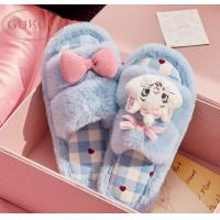 Gukoo/果壳拖鞋女冬季玛丽猫联名新款毛绒保暖女士居家毛毛拖鞋